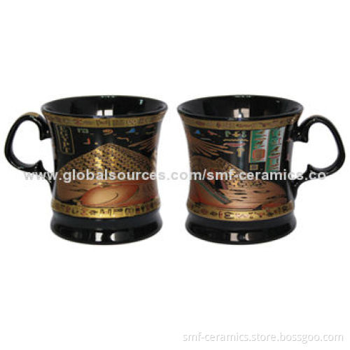 12oz Ceramic Mugs, Golden decal Design, Suitable for Tea or CoffeeNew